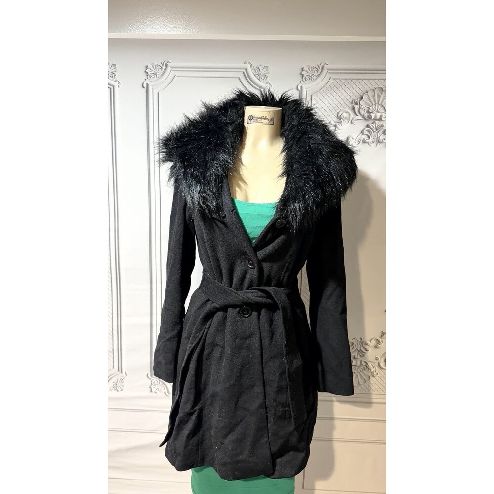 IMAN Faux Fur Coat Size S